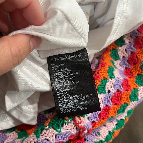 4SI3NNA Crochet Knit Bodycon Midi Dress Multicolor Boho Large - Picture 10 of 11